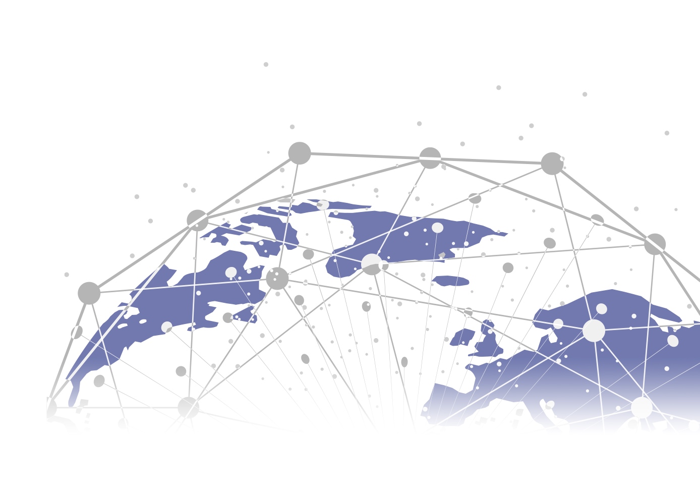 Xplore global edge computing network — satellite nodes connected across continents