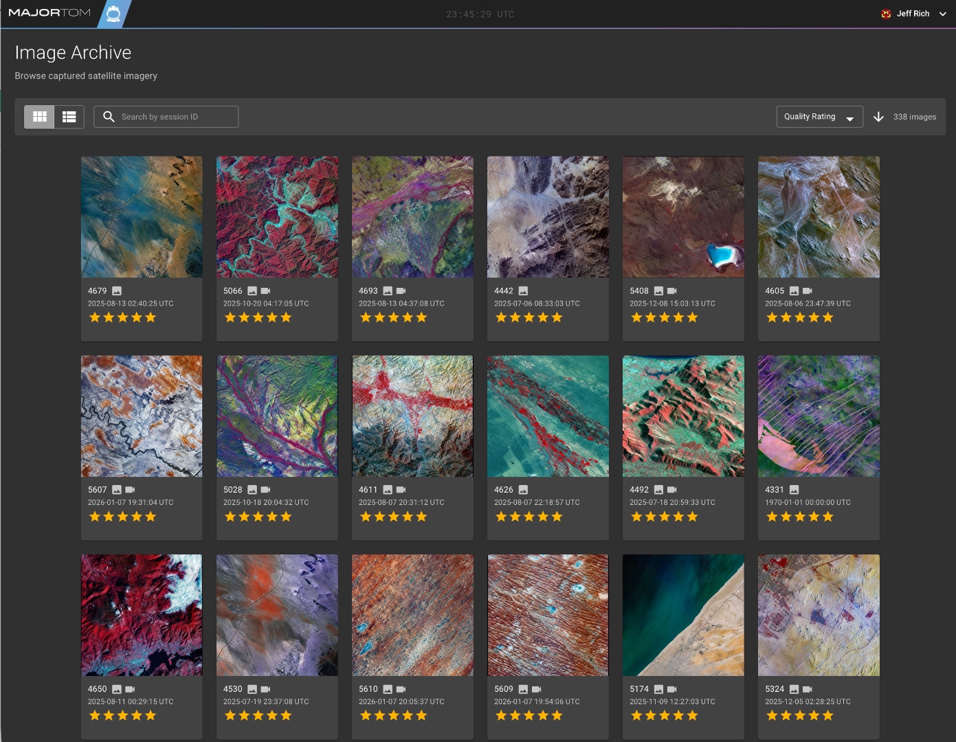 Major Tom image archive browser