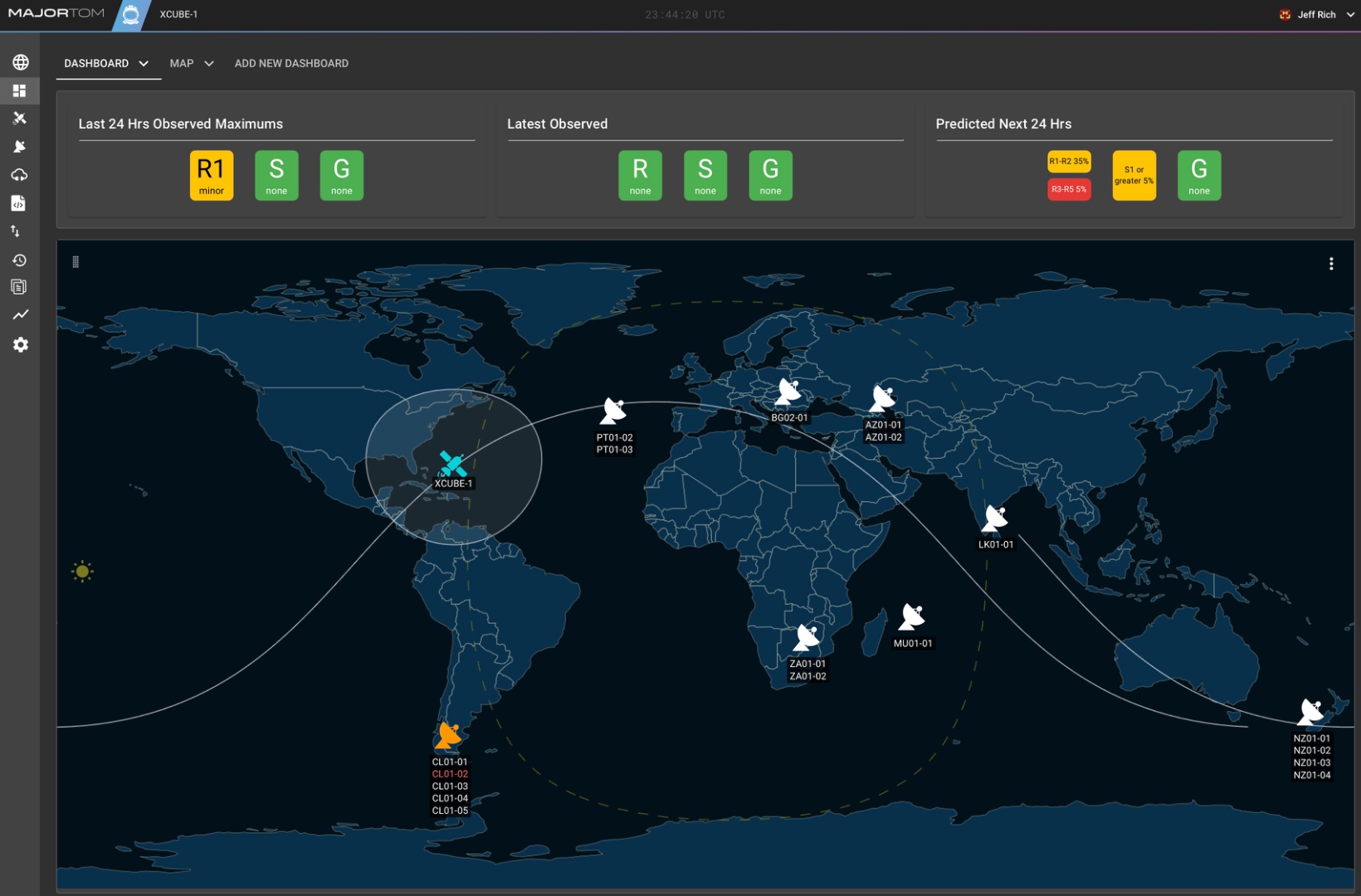 Major Tom satellite operations dashboard